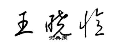 梁錦英王曉憶草書個性簽名怎么寫