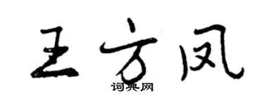 曾慶福王方鳳行書個性簽名怎么寫