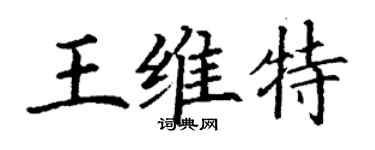 丁謙王維特楷書個性簽名怎么寫