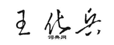 駱恆光王化兵草書個性簽名怎么寫