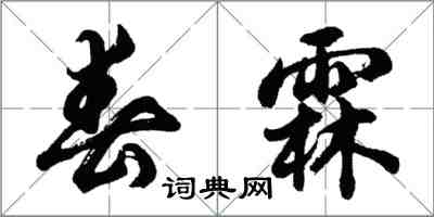 胡問遂春霖行書怎么寫