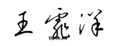 梁錦英王霏洋草書個性簽名怎么寫