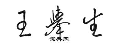 駱恆光王舉生草書個性簽名怎么寫