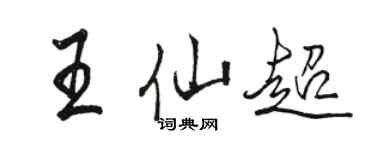 駱恆光王仙超行書個性簽名怎么寫