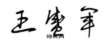 曾慶福王盛軍草書個性簽名怎么寫