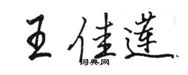 駱恆光王佳蓮行書個性簽名怎么寫