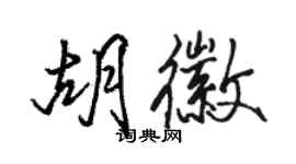 駱恆光胡徽行書個性簽名怎么寫