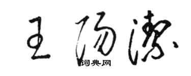 駱恆光王陽潔草書個性簽名怎么寫