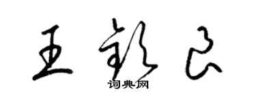 梁錦英王欽良草書個性簽名怎么寫