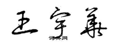 曾慶福王宇華草書個性簽名怎么寫