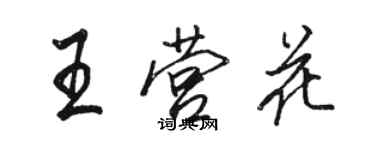 駱恆光王營花行書個性簽名怎么寫