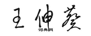 駱恆光王伸葵草書個性簽名怎么寫