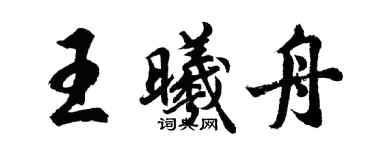 胡問遂王曦舟行書個性簽名怎么寫