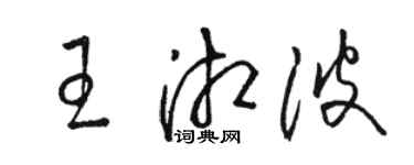 駱恆光王湘波草書個性簽名怎么寫