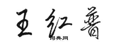 駱恆光王紅普行書個性簽名怎么寫