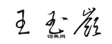 駱恆光王玉嶺草書個性簽名怎么寫