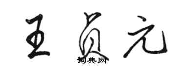 駱恆光王貞元行書個性簽名怎么寫