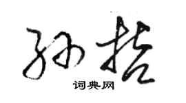 駱恆光孫哲草書個性簽名怎么寫