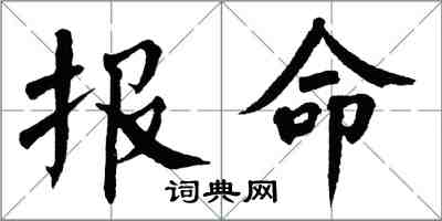 翁闓運報命楷書怎么寫