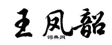 胡問遂王鳳韶行書個性簽名怎么寫
