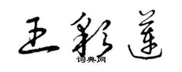 曾慶福王彩蓮草書個性簽名怎么寫