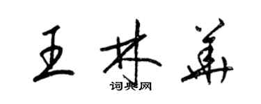 梁錦英王林華草書個性簽名怎么寫