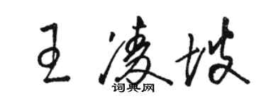 駱恆光王凌坡草書個性簽名怎么寫