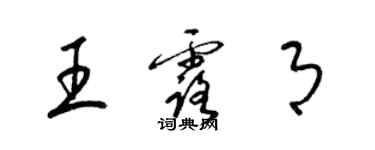 梁錦英王露月草書個性簽名怎么寫