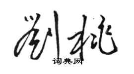駱恆光劉桃草書個性簽名怎么寫