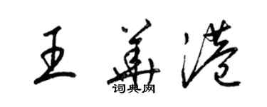 梁錦英王華港草書個性簽名怎么寫