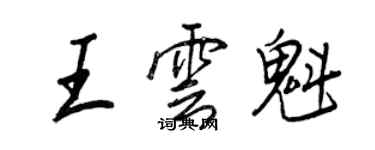 王正良王雲魁行書個性簽名怎么寫