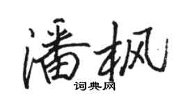 駱恆光潘楓行書個性簽名怎么寫