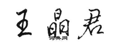 駱恆光王晶君行書個性簽名怎么寫