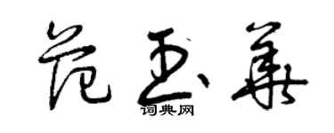 曾慶福范玉華草書個性簽名怎么寫