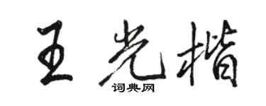 駱恆光王光楷行書個性簽名怎么寫