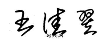 朱錫榮王佳翌草書個性簽名怎么寫