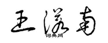 曾慶福王諾南草書個性簽名怎么寫