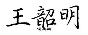 丁謙王韶明楷書個性簽名怎么寫