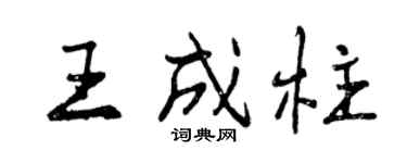 曾慶福王成柱行書個性簽名怎么寫