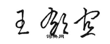 駱恆光王郁宜草書個性簽名怎么寫