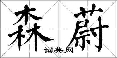 翁闓運森蔚楷書怎么寫