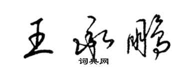 梁錦英王承鵬草書個性簽名怎么寫