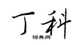 王正良丁科行書個性簽名怎么寫