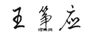 駱恆光王箏應行書個性簽名怎么寫