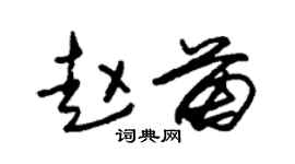 朱錫榮趙苗草書個性簽名怎么寫
