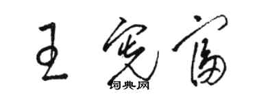 駱恆光王憲富草書個性簽名怎么寫