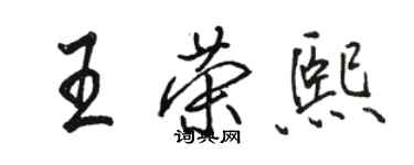 駱恆光王榮熙行書個性簽名怎么寫