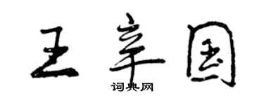 曾慶福王辛國行書個性簽名怎么寫