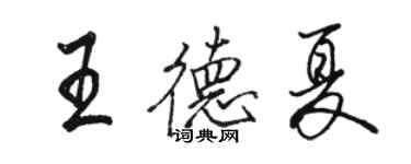 駱恆光王德夏行書個性簽名怎么寫