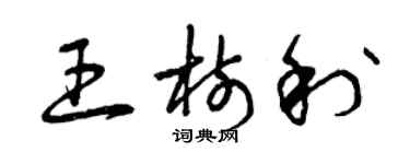 曾慶福王樹利草書個性簽名怎么寫